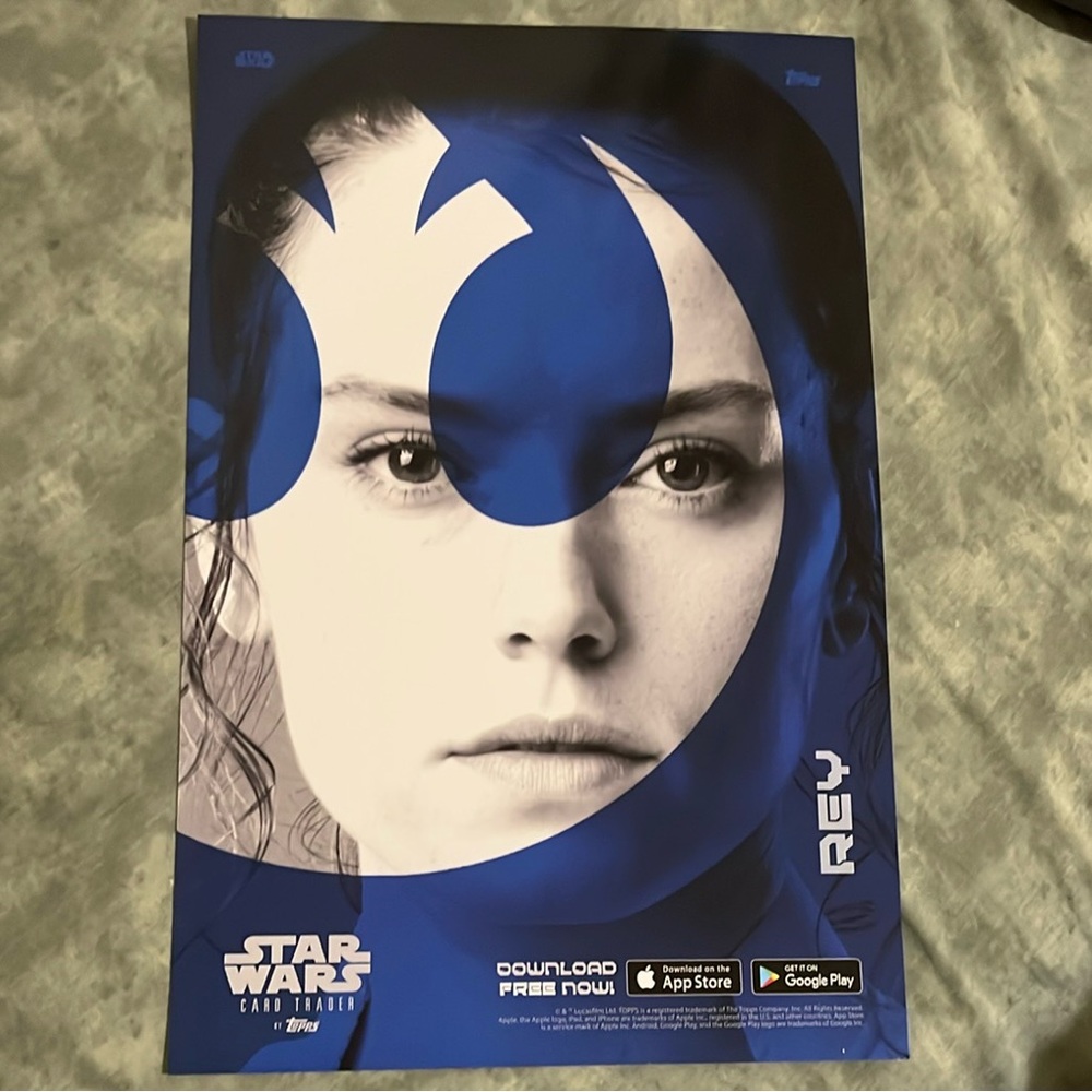 Star Wars Rey Movie Poster 2019 Origin Great new Topps Limited Last Jedi FINAL